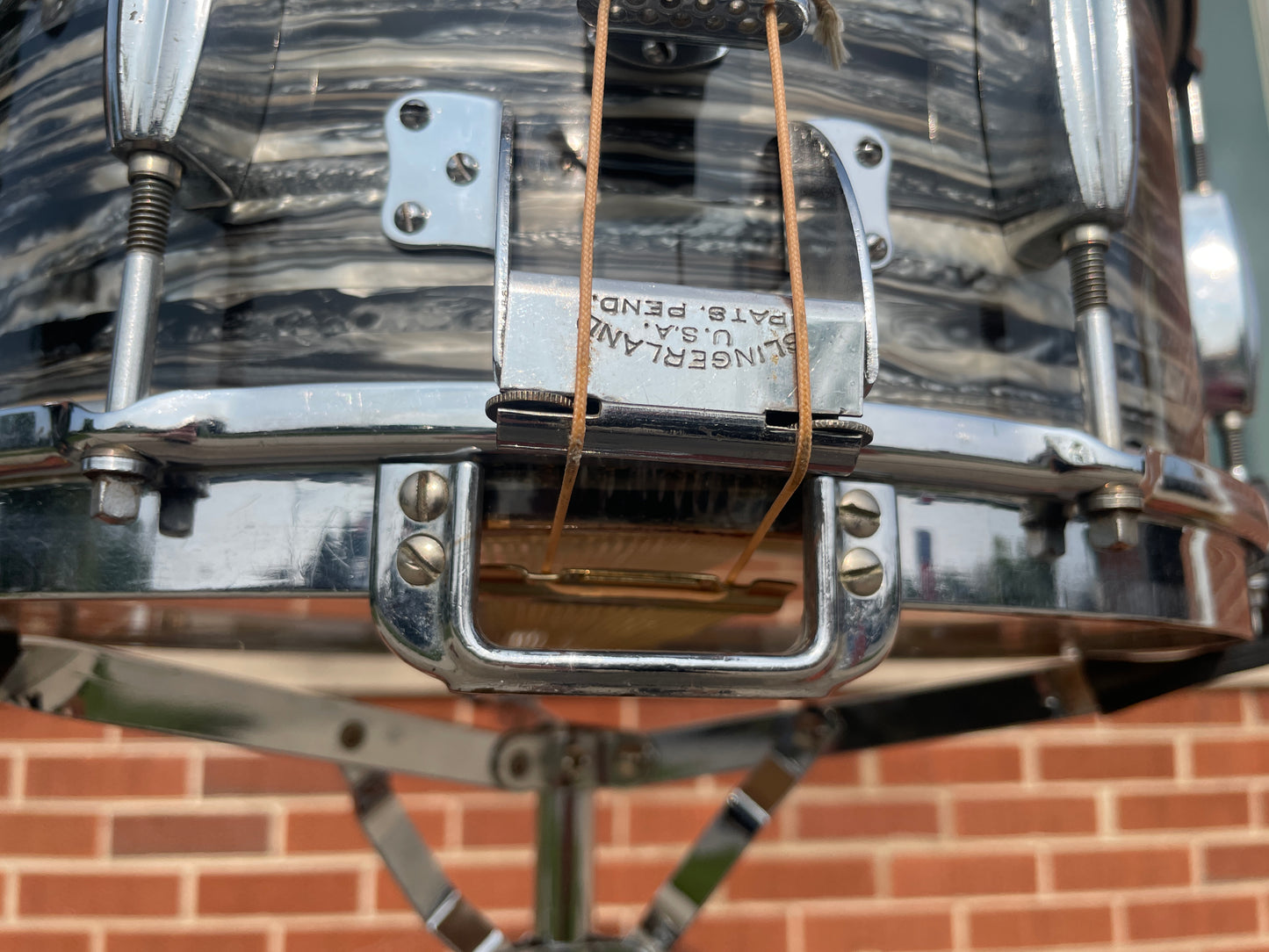 1937-1943 Slingerland 6.5x14 Gene Krupa Model Radio King Solid Shell Snare Drum Oyster Black Pearl
