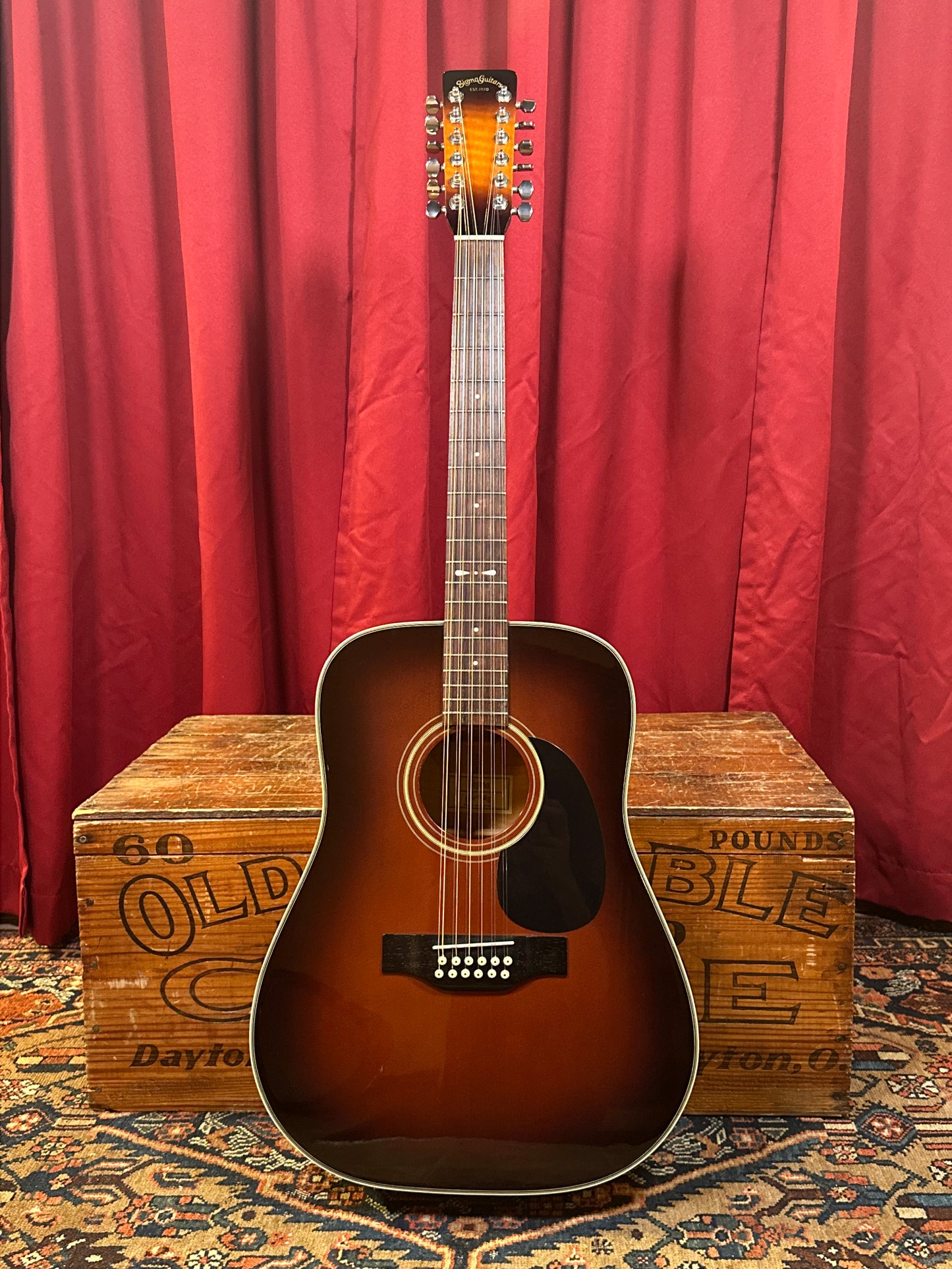 Vintage Martin Sigma DT12-4 12-String Acoustic Guitar Sunburst w/ Case