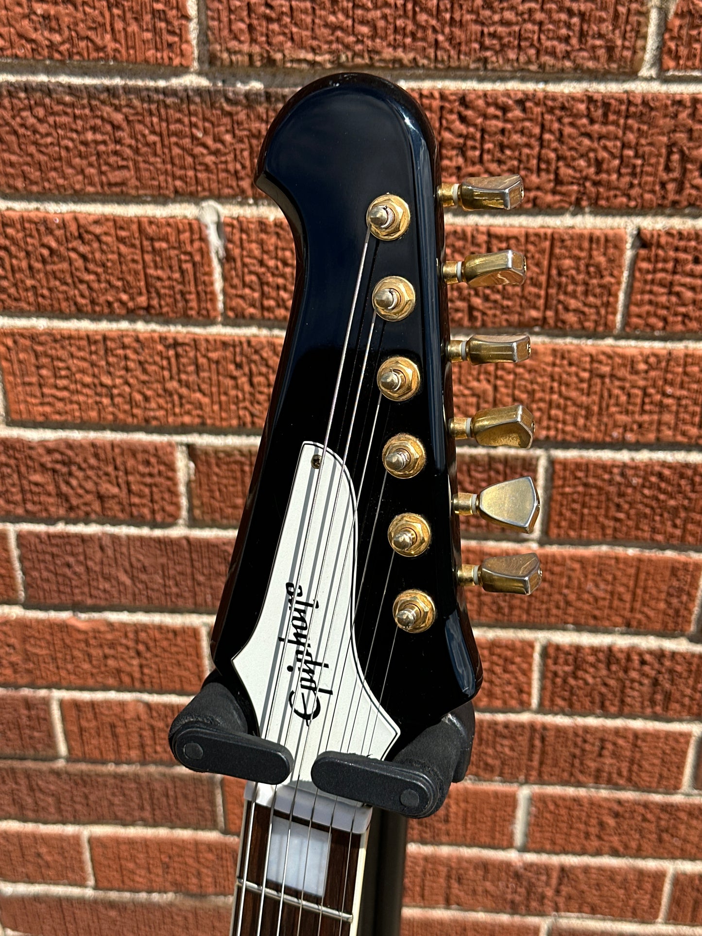 1999 Epiphone Firebird VII 3 Pickup Electric Guitar Ebony Black w/ OHSC