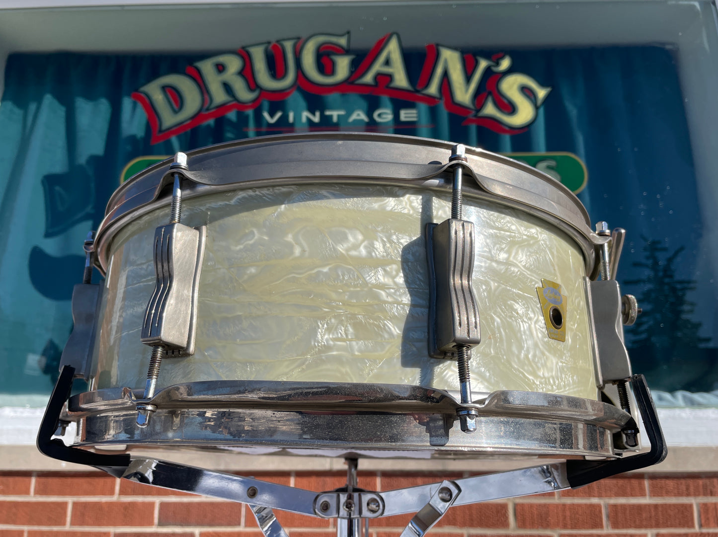 1959 Ludwig No. 900P Buddy Rich Super Classic 5.5x14 Snare Drum White Marine Pearl WMP