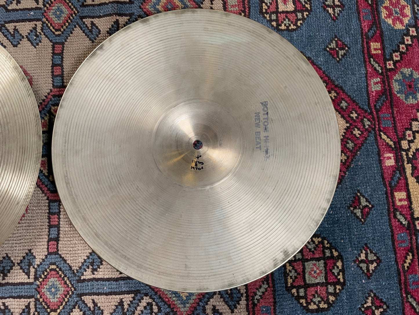 14" Zildjian A 1970s New Beat Hi-Hat Cymbal Pair 848g/1156g