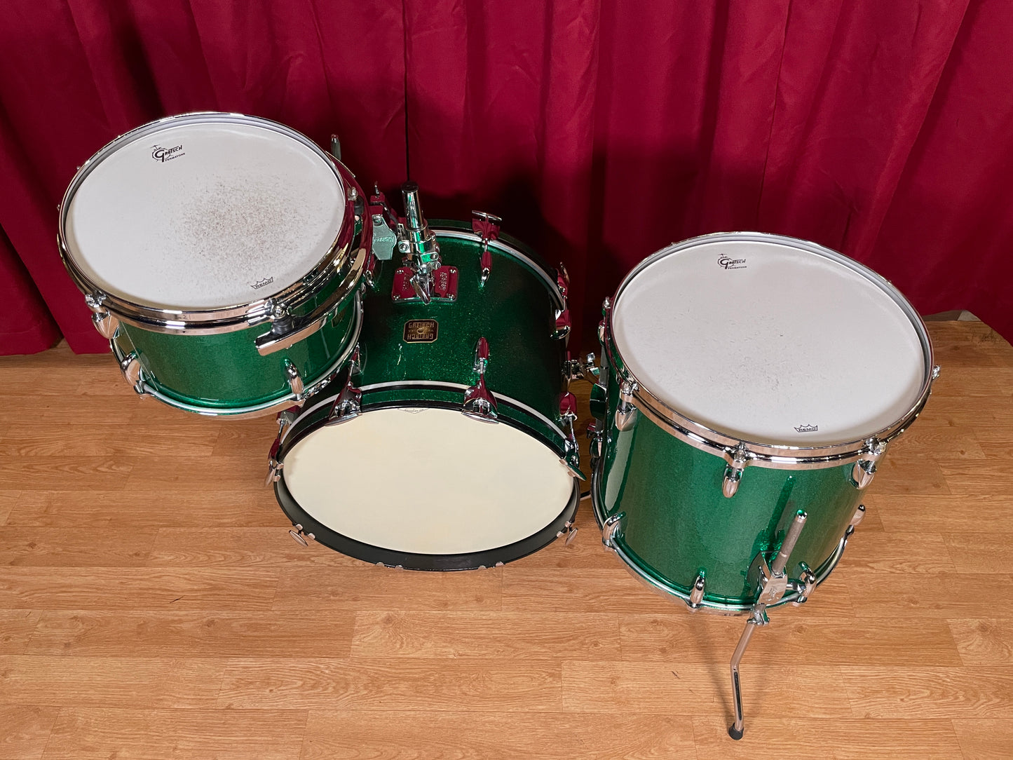 Gretsch USA Custom Bop Drum Set Green Sparkle 18/12/14