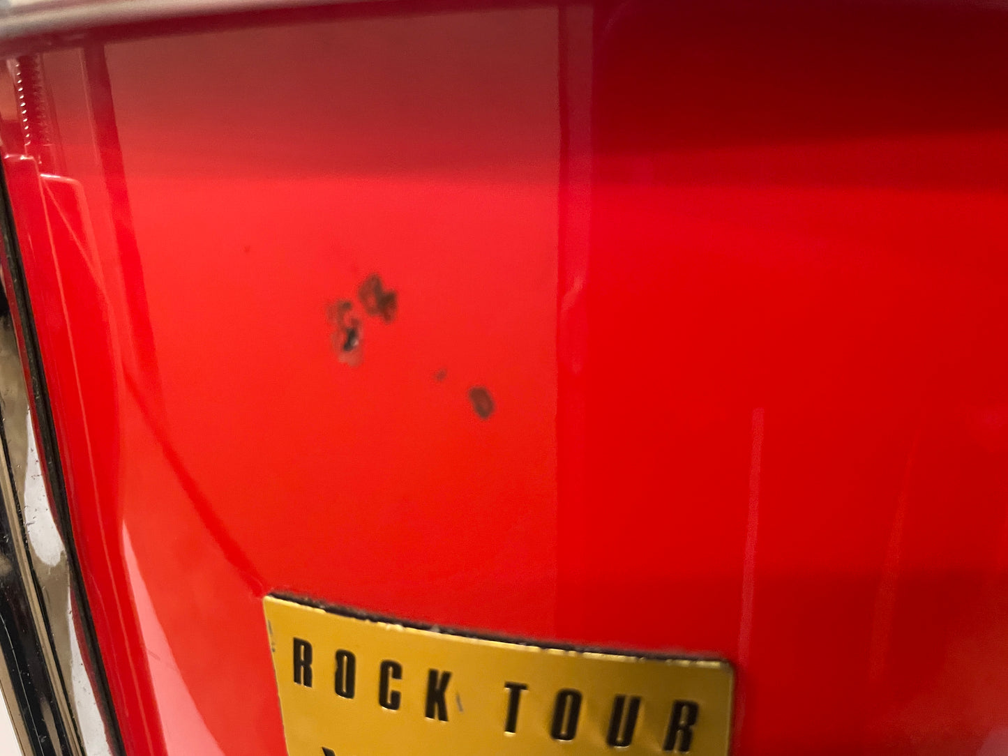 Vintage 1980s Yamaha Rock Tour Custom 5pc Drum Set Hot Red