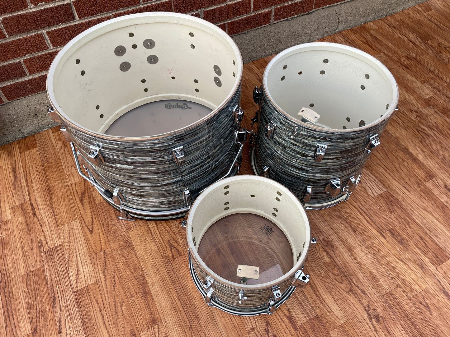 1965 Ludwig Downbeat Drum Set Oyster Blue Pearl 20/12/14 COB