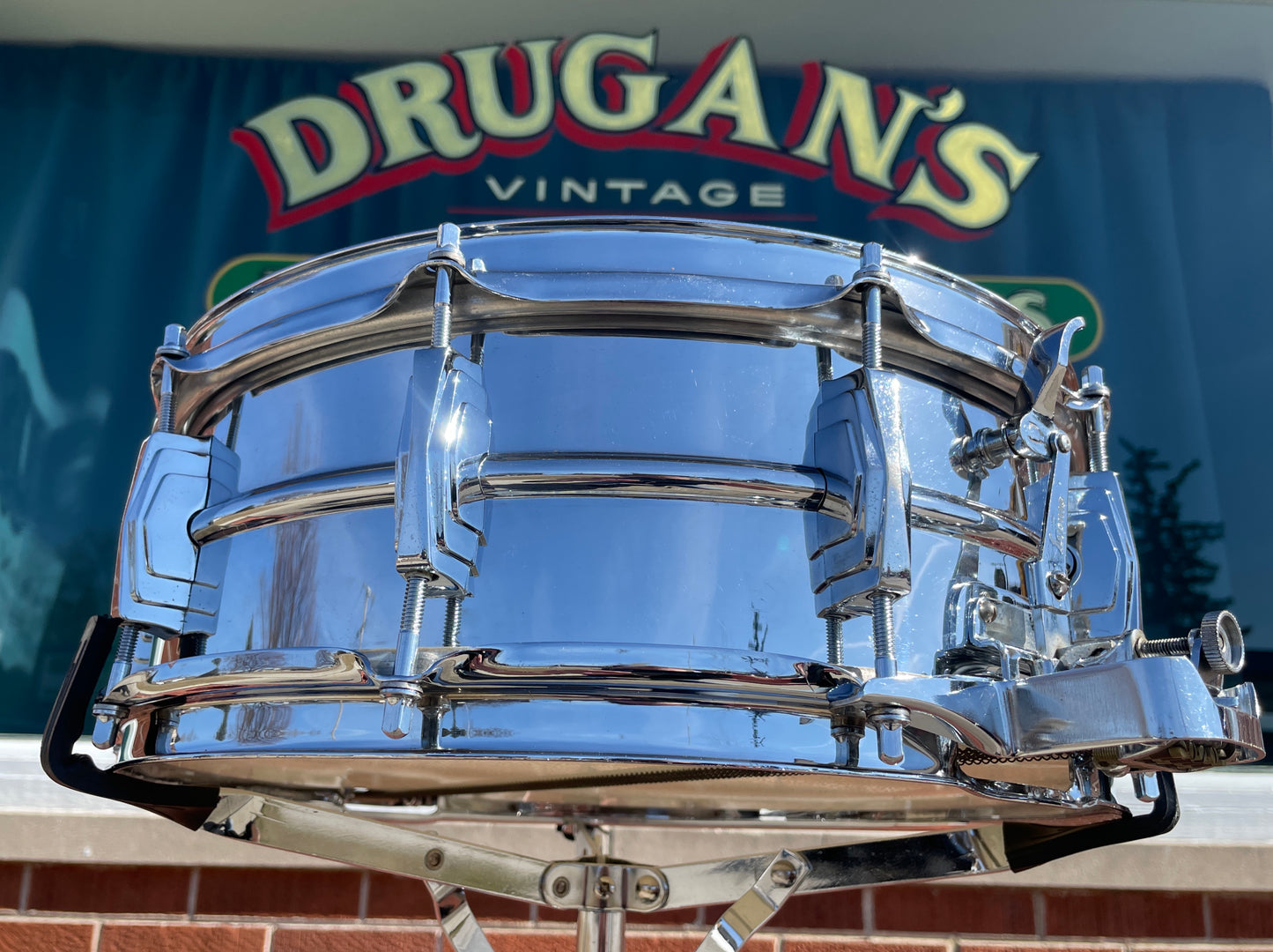 1958-1959 Ludwig 5x14 No. 410 Super Sensitive Snare Drum Trans Badge COB Supraphonic