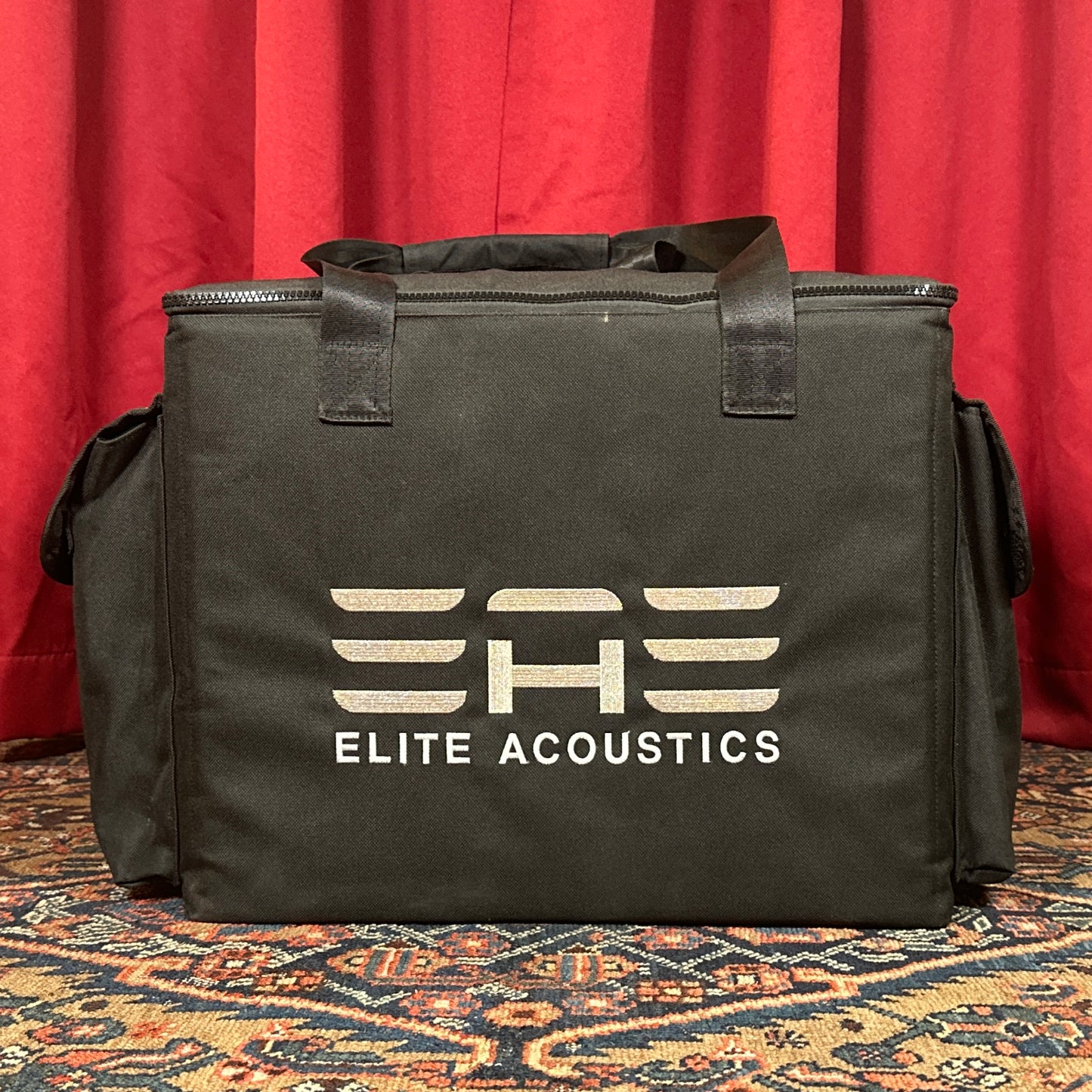 Elite Acoustics D6-58 120-Watt Rechargeable 8” + 5” Acoustic Guitar/Multi-Chan Amplifier w/ Gig Bag