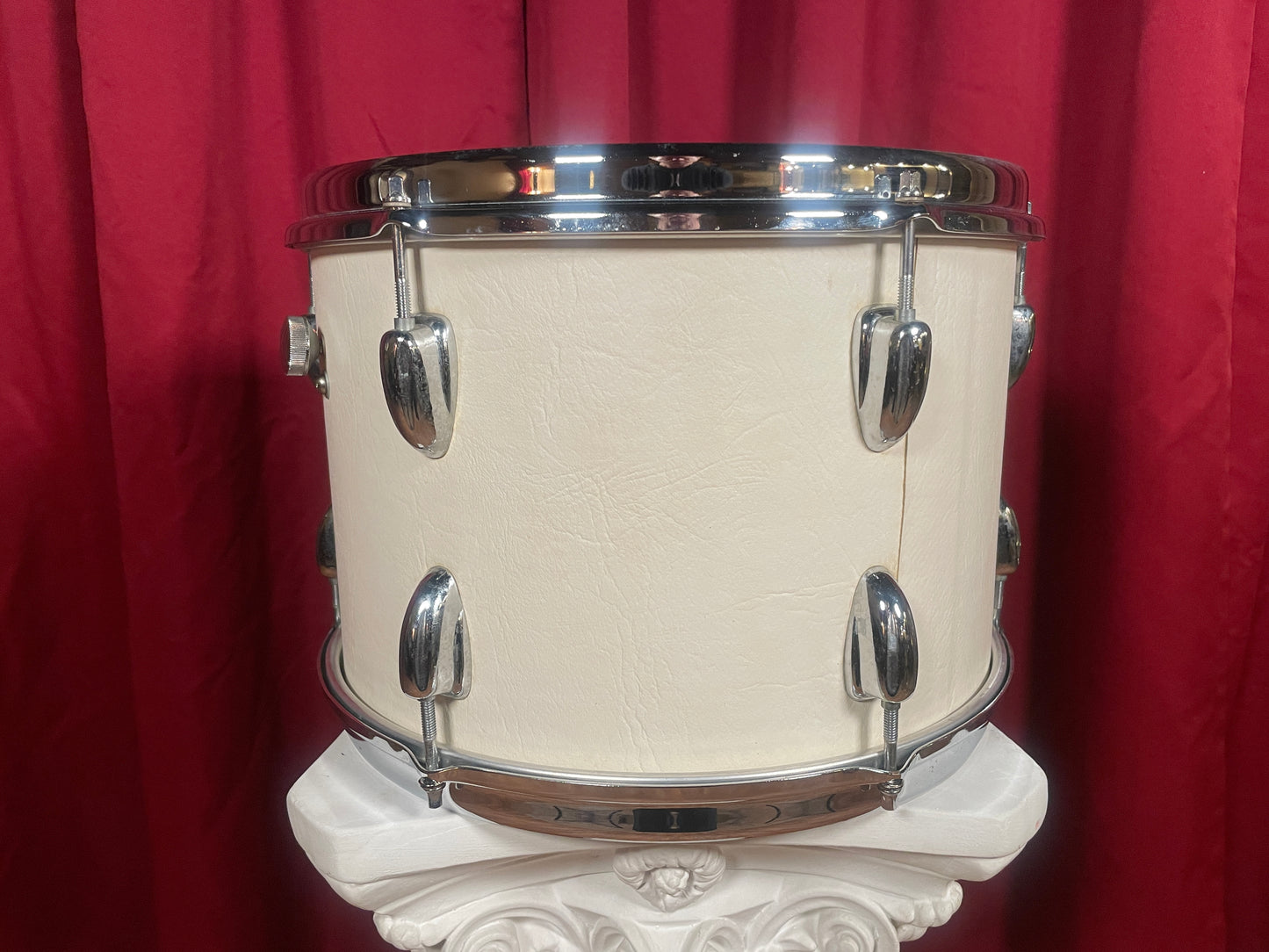 1975 Slingerland Sound King 9x13 Tom Classic White Cordova Leatherette Wrap 13x9