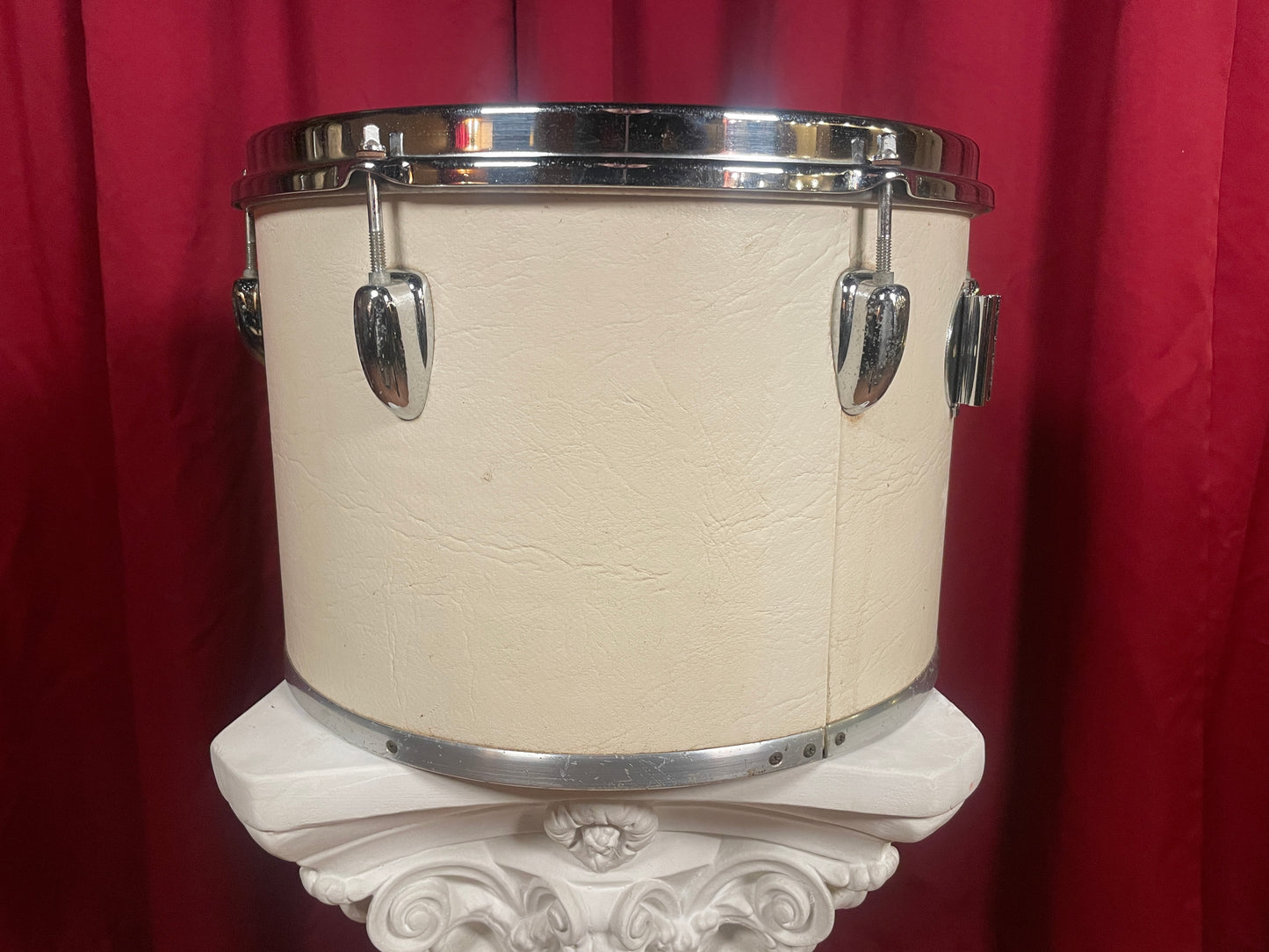 1975 Slingerland Sound King 9x13 Concert Tom Classic White Cordova Leatherette Wrap 13x9