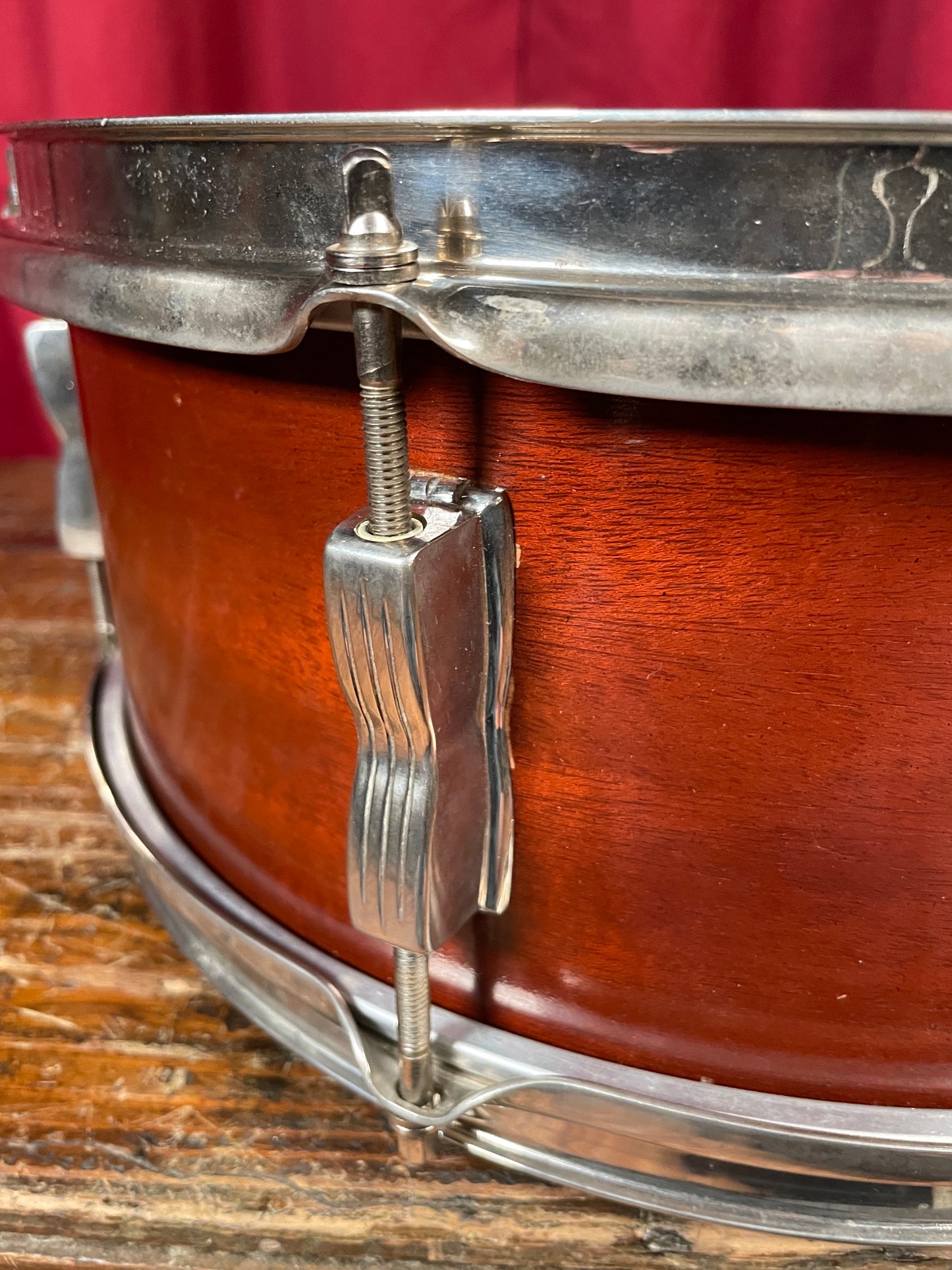 1957 WFL Ludwig 5.5x14 Model 491 Supreme Concert / Pioneer Snare Drum Mahogany