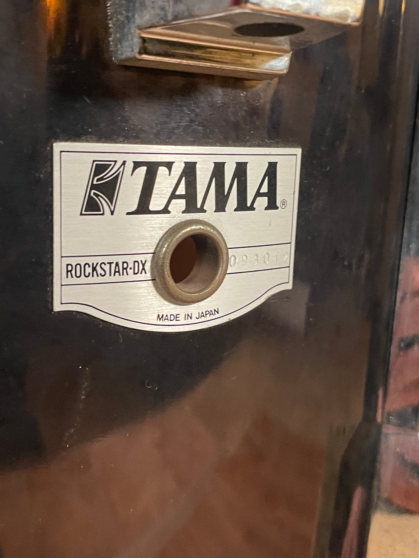 1990s Tama Rockstar DX 12x13 Power Tom Drum Jet Black Made In Japan 13x12