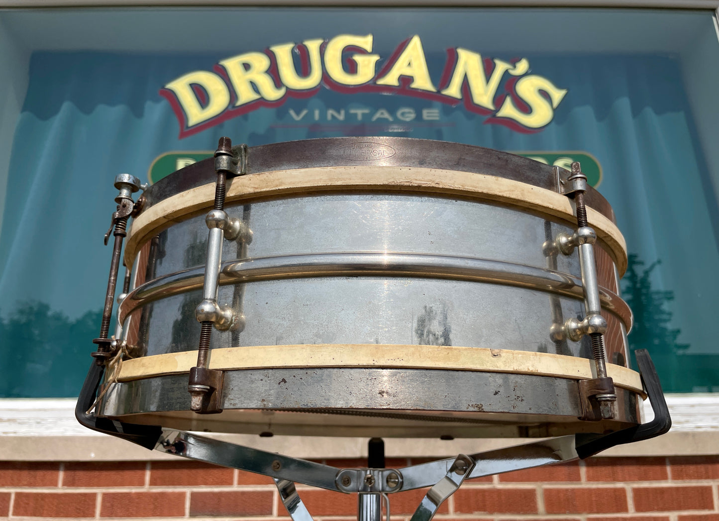 1920s Ludwig Universal 5x15 Snare Drum 2pc Shell NOB *Video Demo*