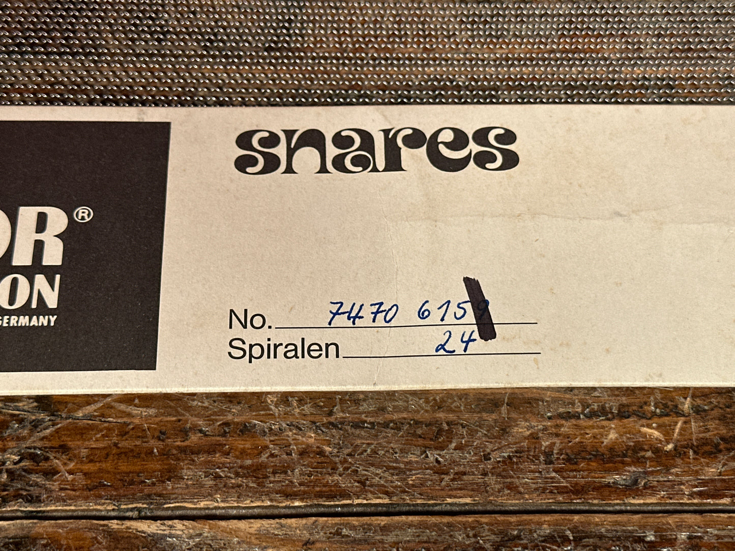 Vintage Sonor 13" Snare Wires 24 Strand NOS