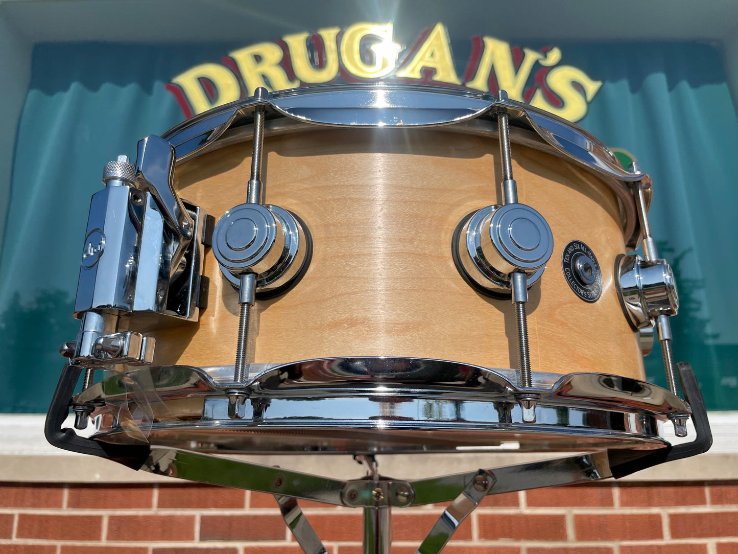 2007 DW Collector's Series 6x14 Maple Snare Drum Natural Drum Workshop Ten & Six