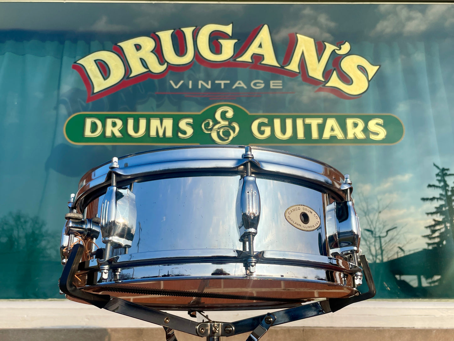 1960s Camco 701-EM Studio Model 5x14 Chrome Over Wood Snare Drum Oaklawn COW