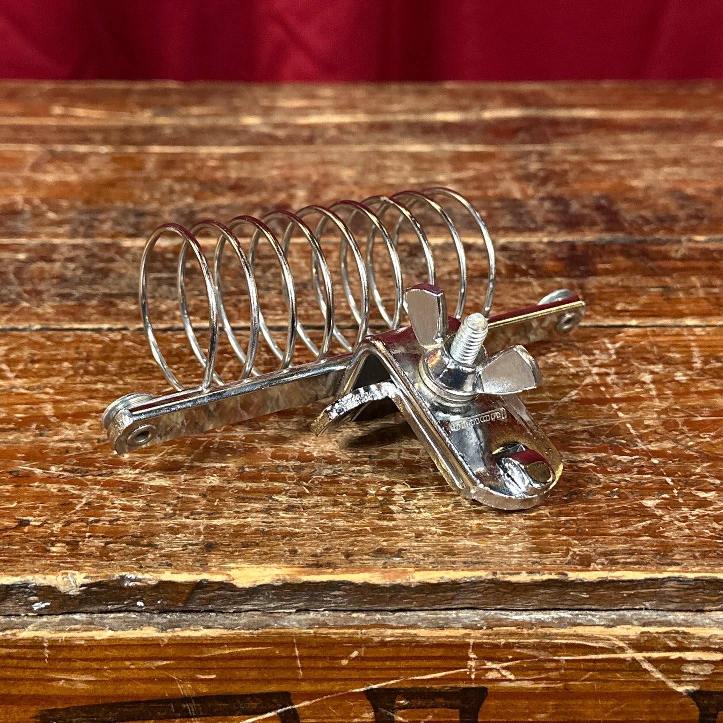 1970s Ludwig Drum Stick Holder No. 1324 Block Logo Chrome