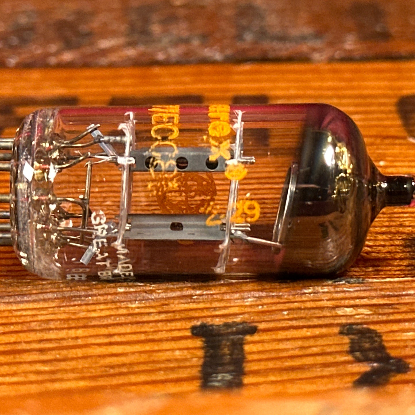 Vintage Amperex 12AT7 Preamp Tube ECC81 Valve Mullard Blackburn Factory #248