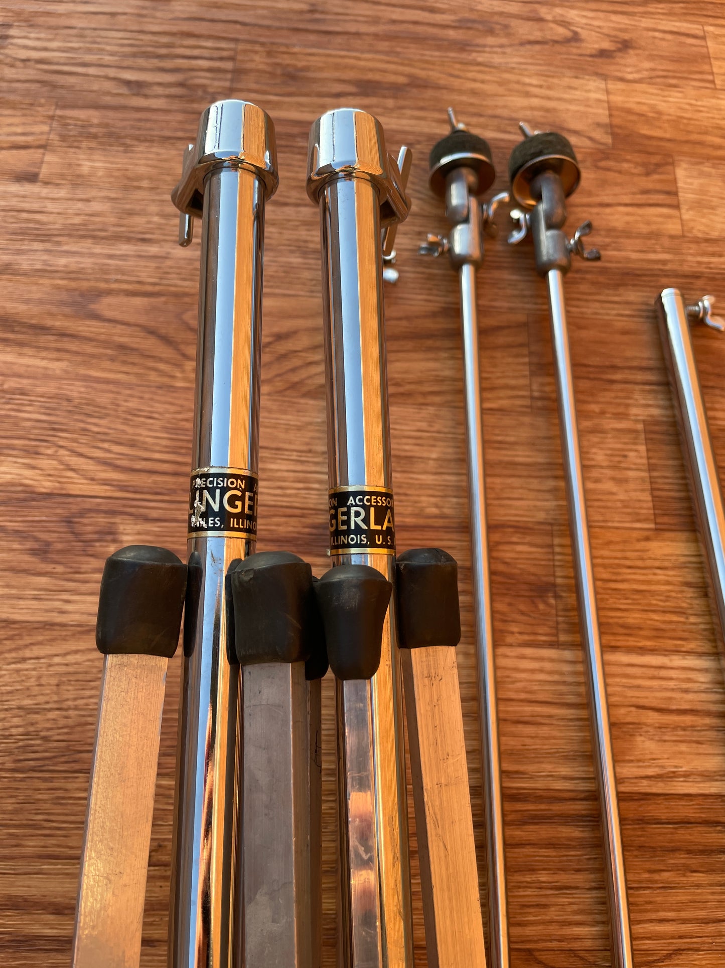 1960s Slingerland No. 33F Flush Base Cymbal Stand Pair - CLEAN!