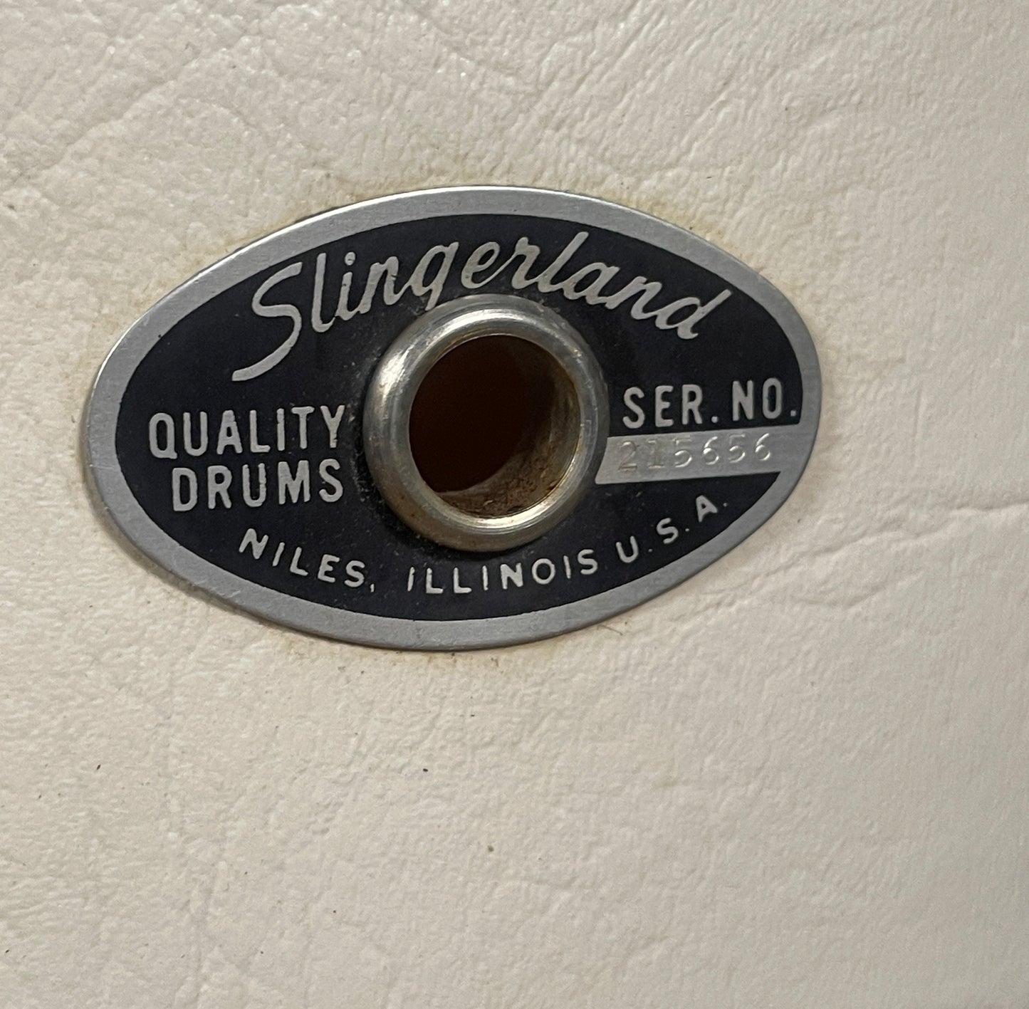 1975 Slingerland Sound King 9x13 Tom Classic White Cordova Leatherette Wrap 13x9