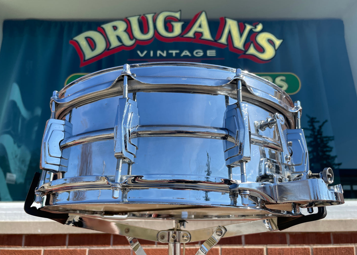 1958-1959 Ludwig 5x14 No. 410 Super Sensitive Snare Drum Trans Badge COB Supraphonic
