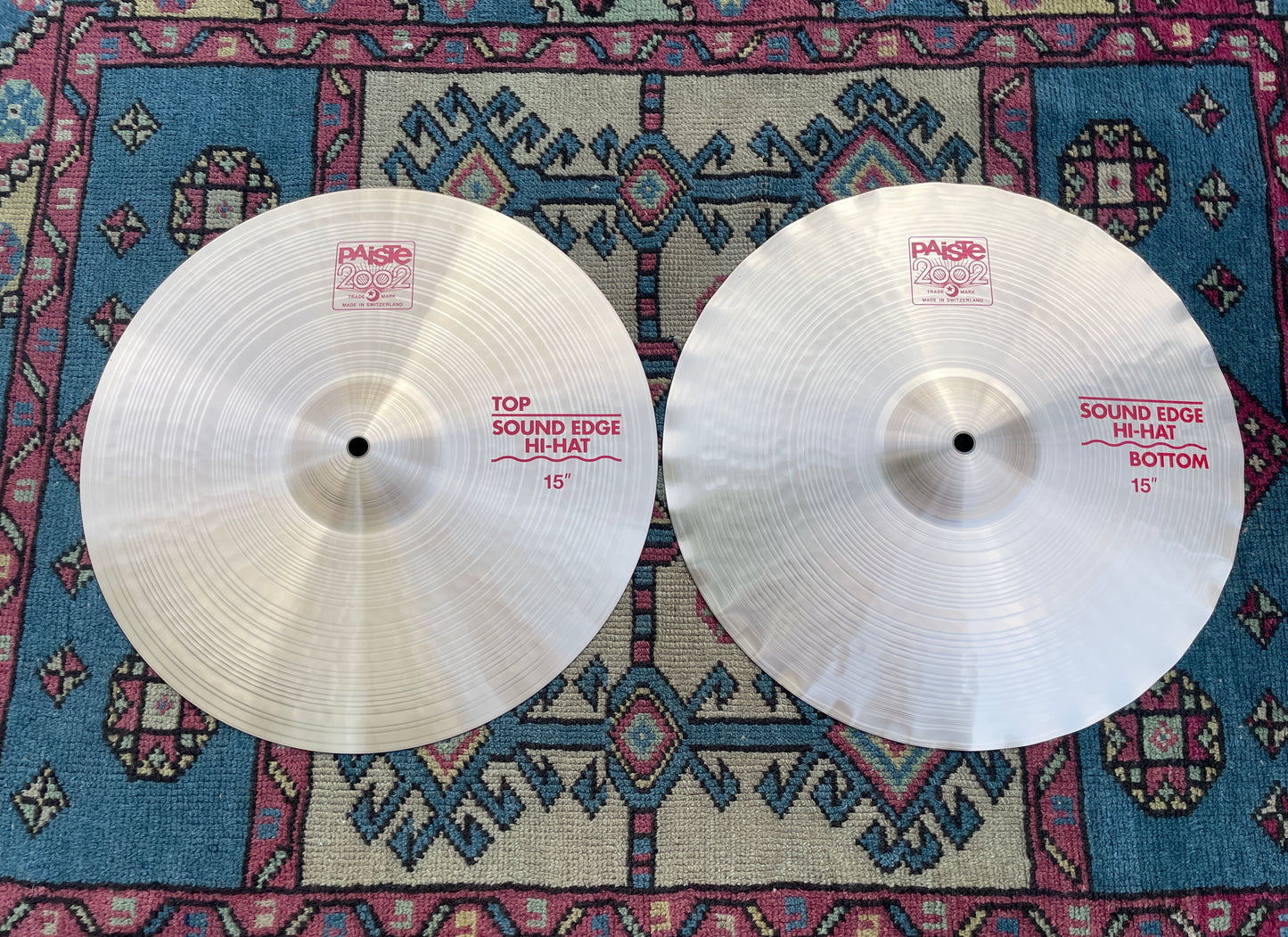 15" Paiste 2002 Sound Edge Hi-Hat Cymbal Pair 1132g/1260g *Video Demo*