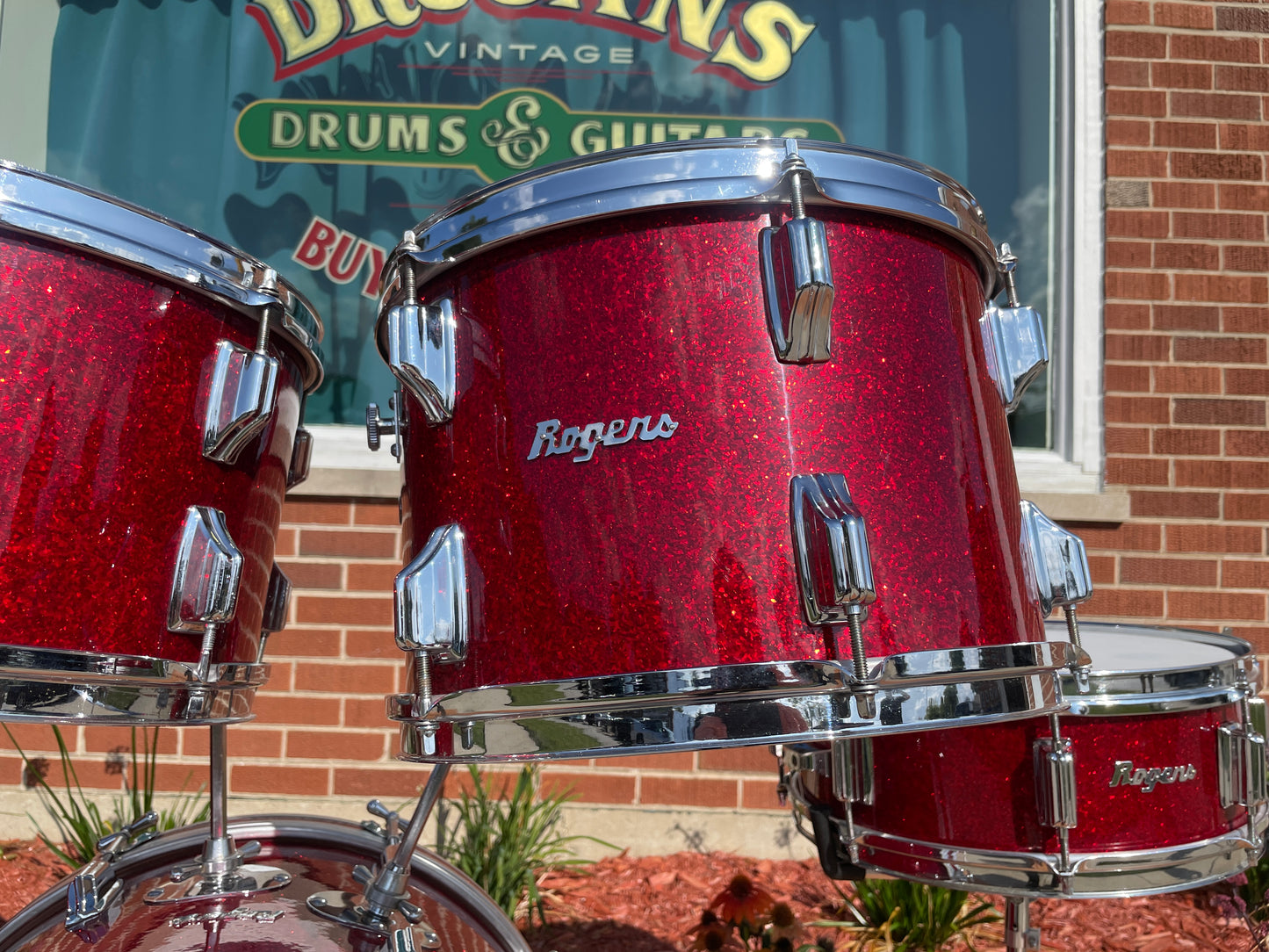 Rogers Dave Clark Tribute Drum Set Red Sparkle, Tom 1