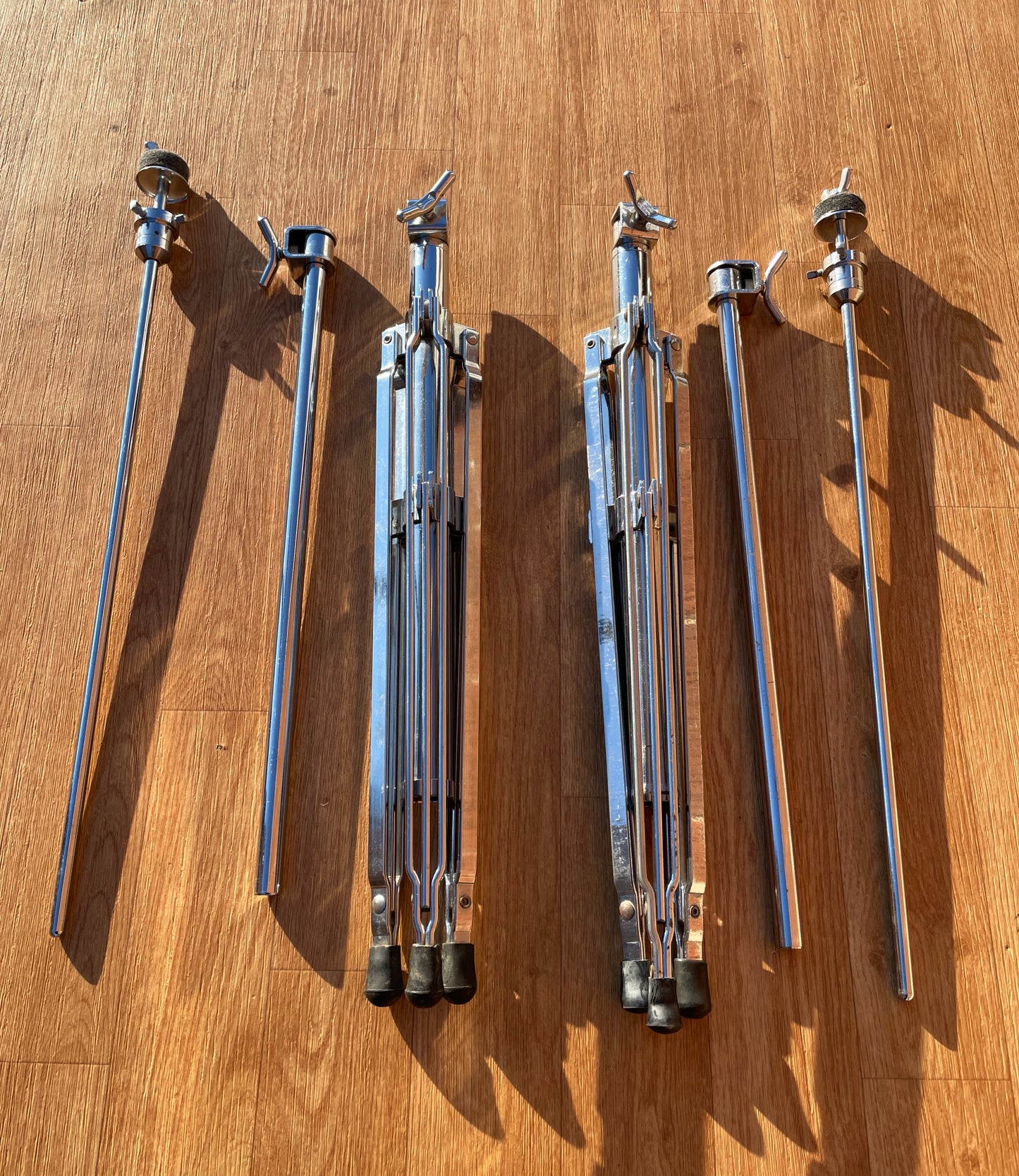 1970s Rogers Samson II 48-0512 Floor Cymbal Stand Pair Swiv-O-Matic