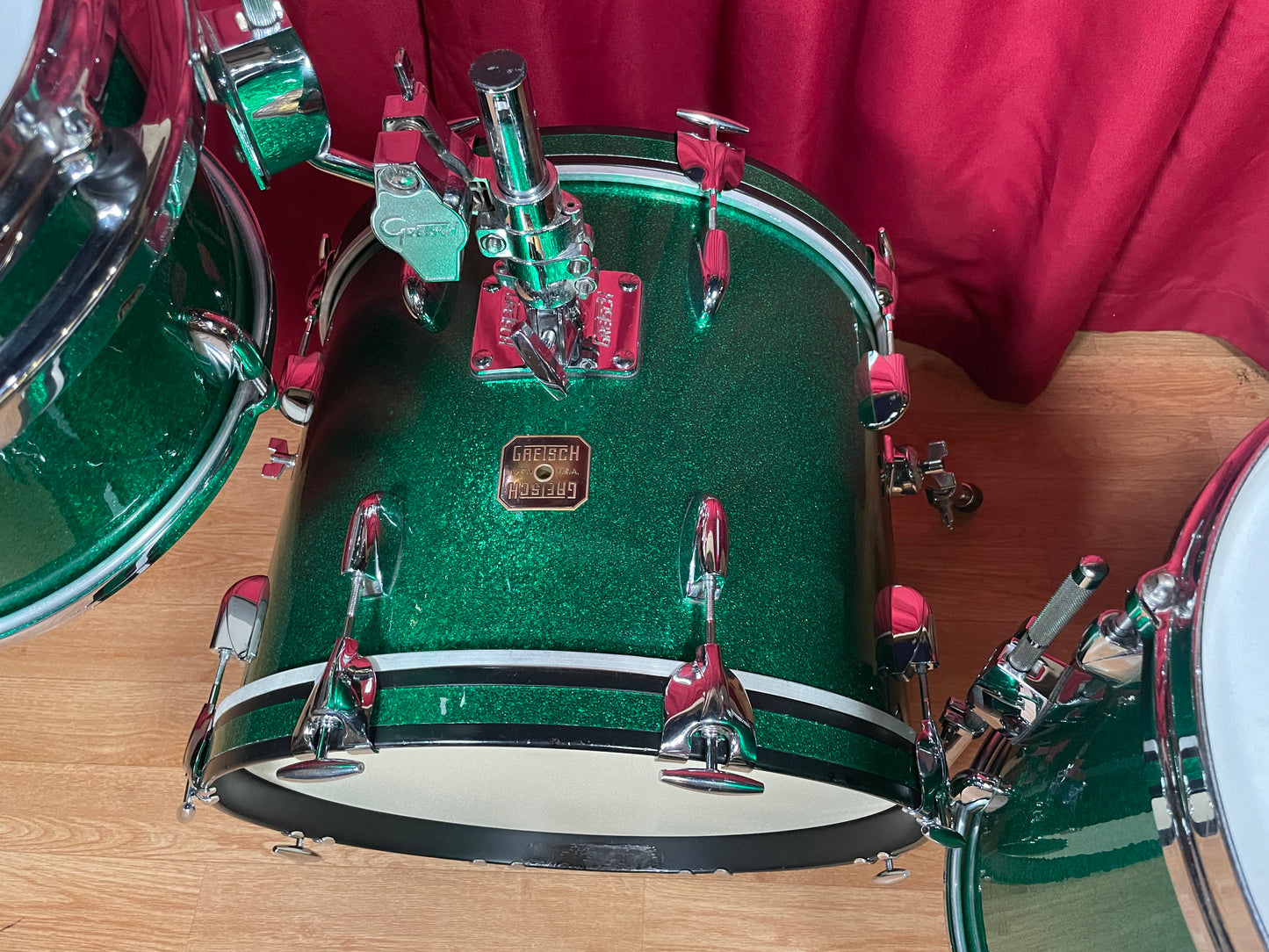 Gretsch USA Custom Bop Drum Set Green Sparkle 18/12/14