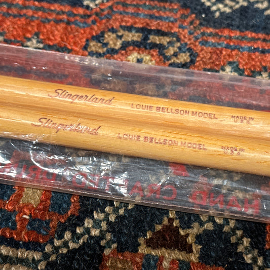 1970s Slingerland Louie Bellson LBN Nylon Tip Drum Sticks w/ Original Bag NOS Nylowood