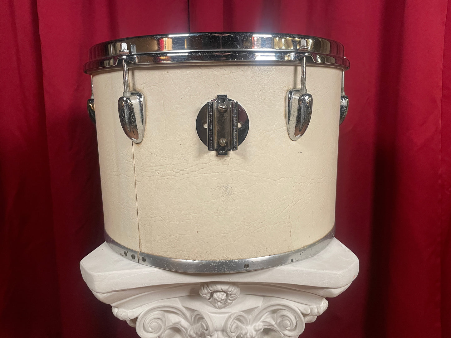 1975 Slingerland Sound King 9x13 Concert Tom Classic White Cordova Leatherette Wrap 13x9