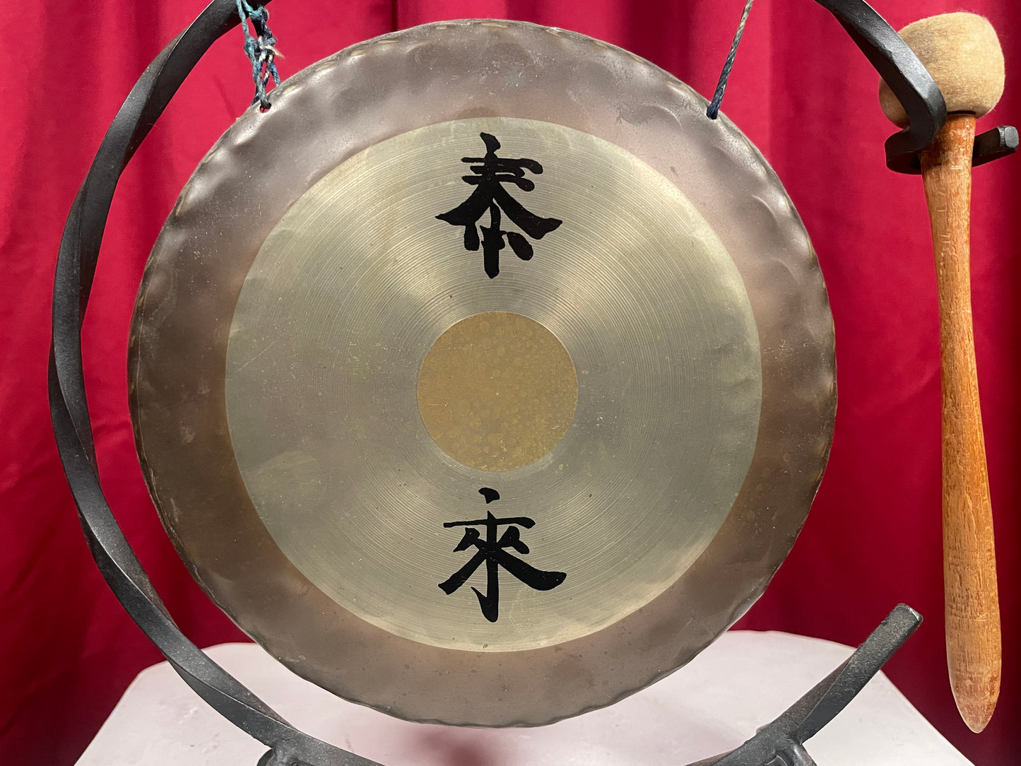 1960s 7" Paiste / Ludwig Dinner Gong w/ Stand & Striker No. 750