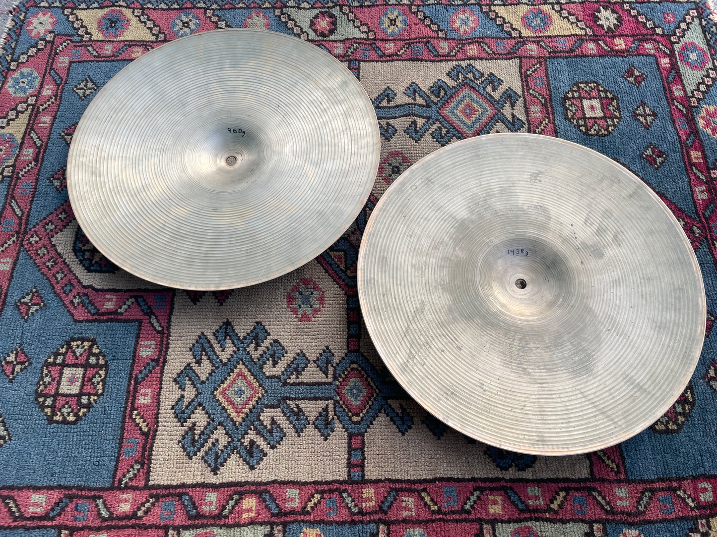 15" Zildjian A 1970s New Beat Hi-Hat Cymbal Pair 960g/1438g *Video Demo*