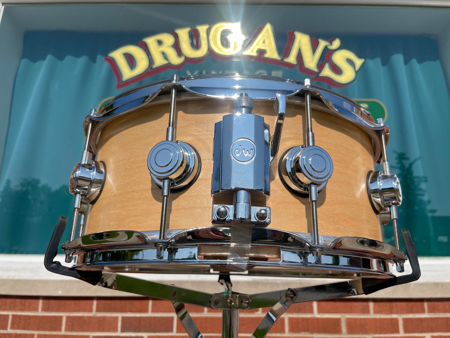 2007 DW Collector's Series 6x14 Maple Snare Drum Natural Drum Workshop Ten & Six