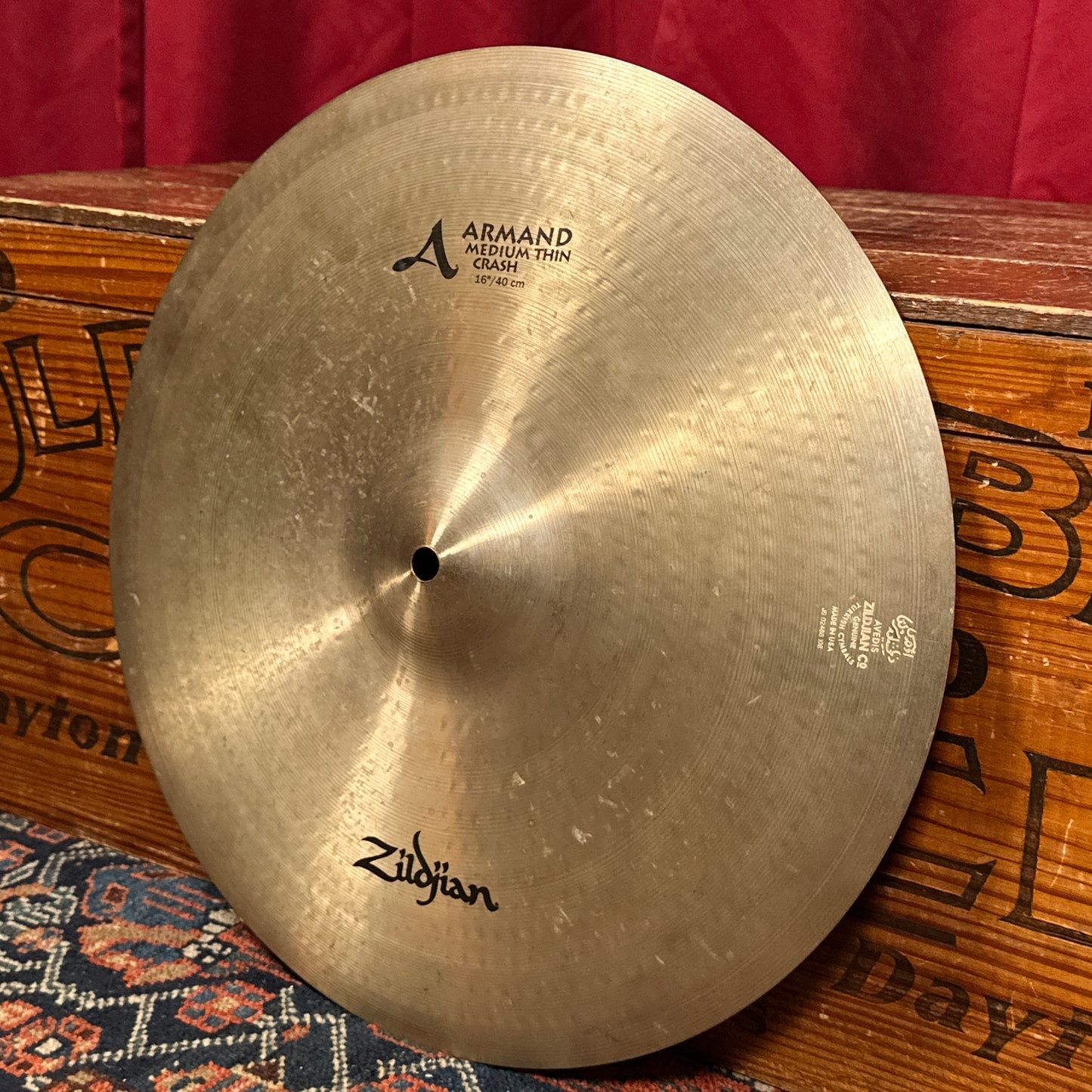 16" Zildjian A Armand Medium Thin Crash Cymbal 1026g *Video Demo*