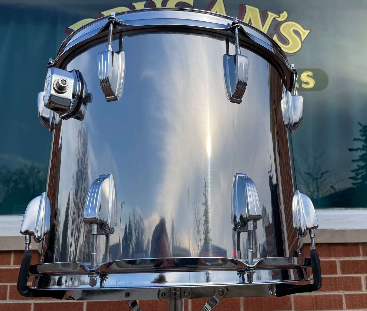 1970s Ludwig 12x15 Stainless Steel Tom Drum