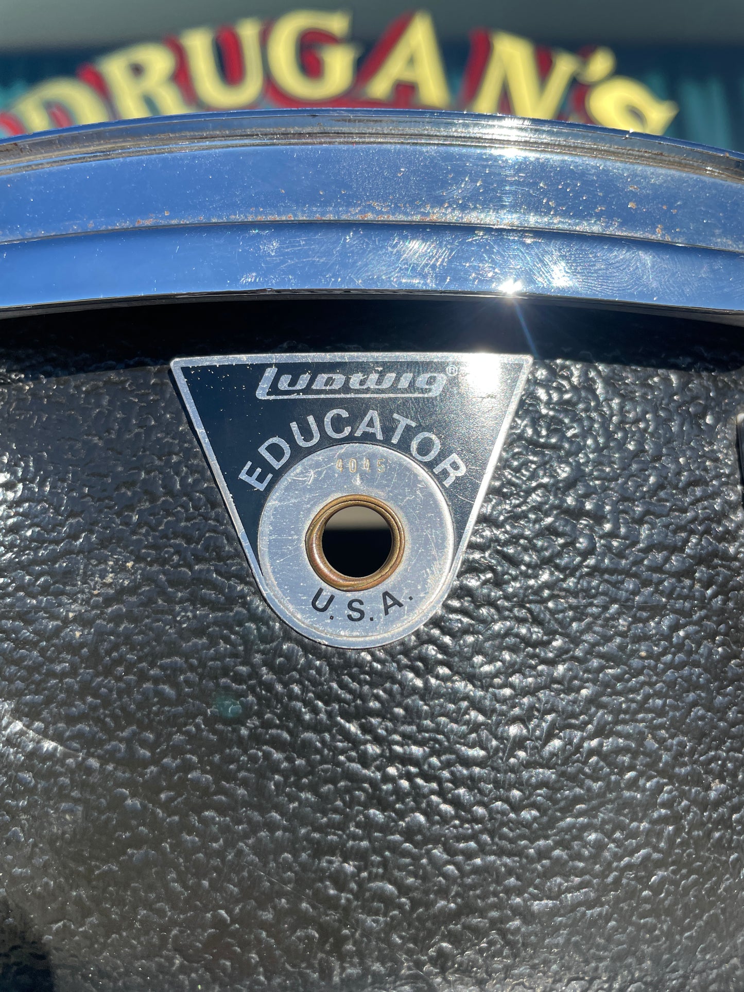 Late 1970s Ludwig No. 414 Educator 5x14 Combo Snare Drum Black