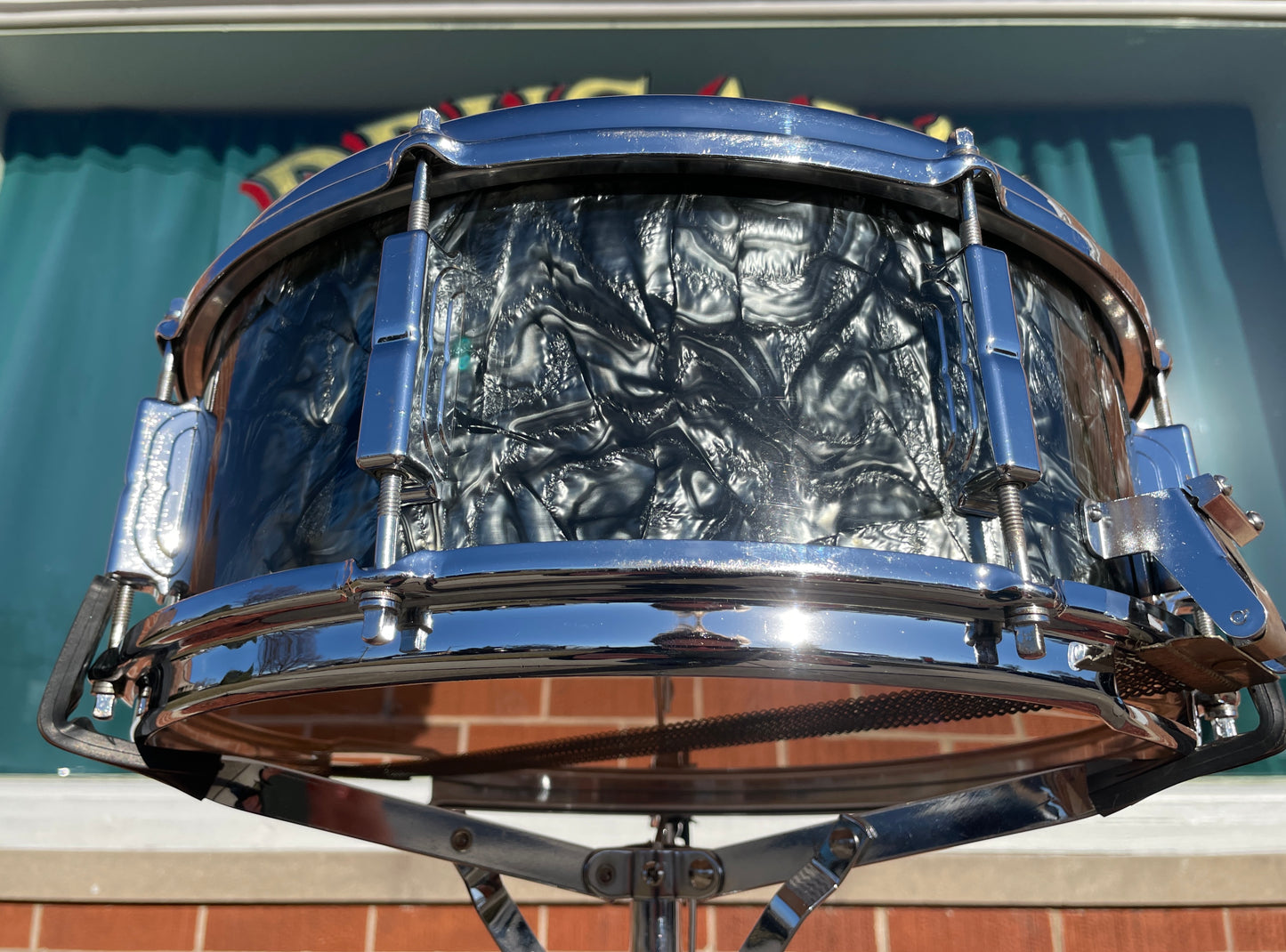 1964 Leedy by Slingerland 5.5x14 No. 390 Shelly Manne Model Snare Drum Black Diamond Pearl Slingerleedy