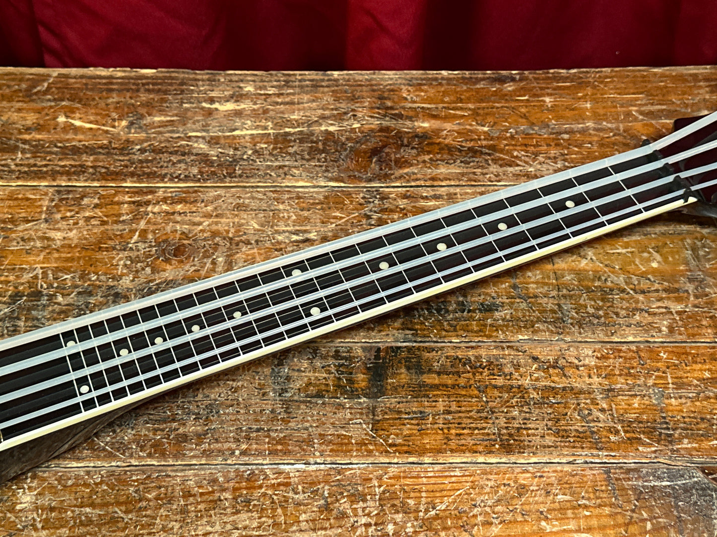 DeArmond Ashbory Fretless Electric Bass Guitar Black w/ Gig Bag