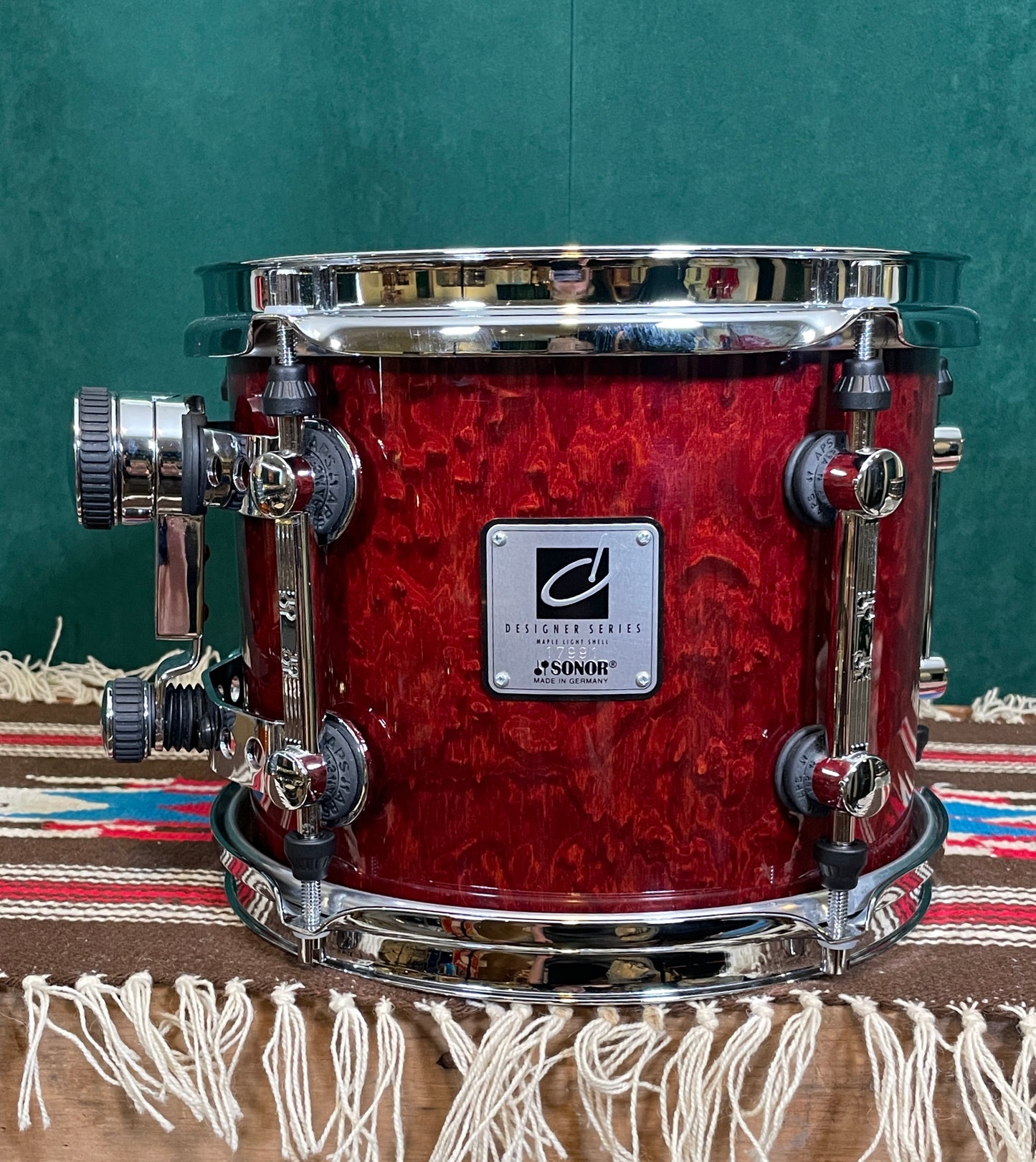 Sonor Designer Series 10" Maple Light Tom Single Stain Red 8x10 10x8