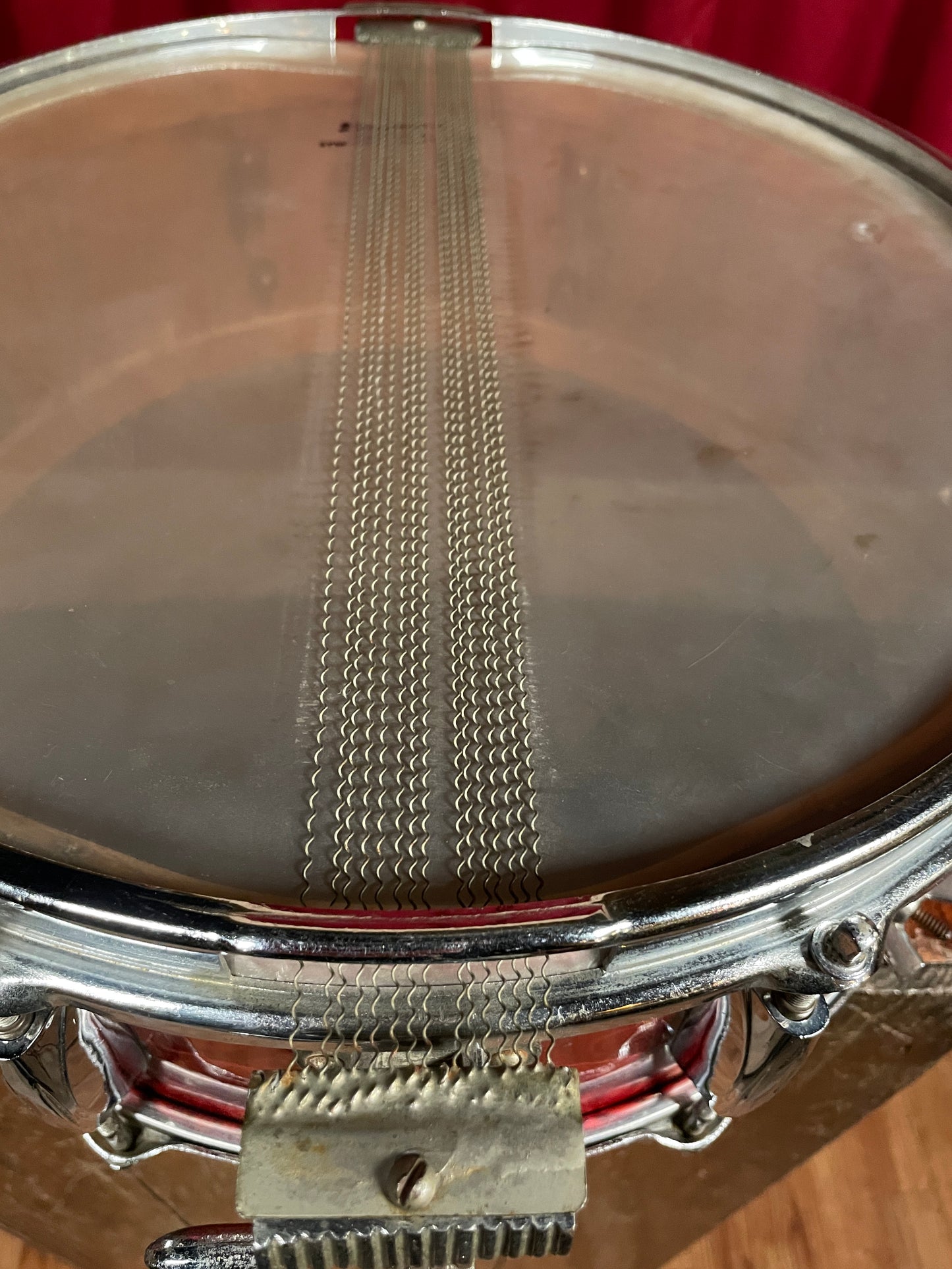 1960s Gracy 5.5x14 Snare Drum Red Pearl 8-Lug MIJ