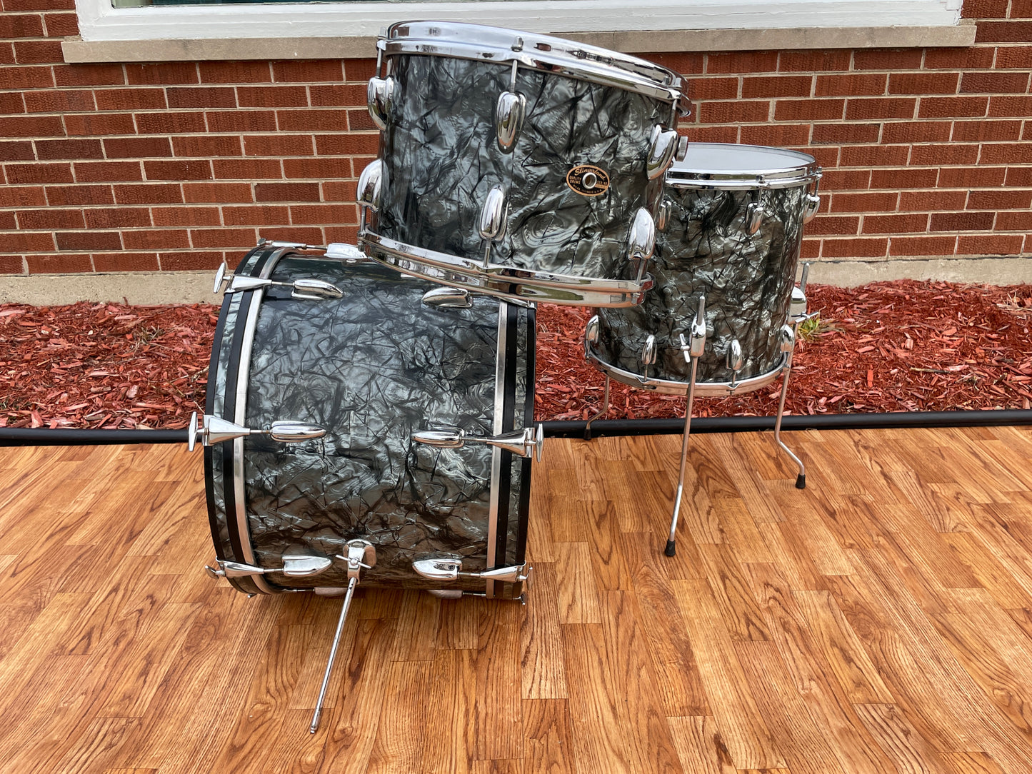 1968 Slingerland No. 9N Drum Set Black Diamond Pearl 20/12/14 *Video Demo*