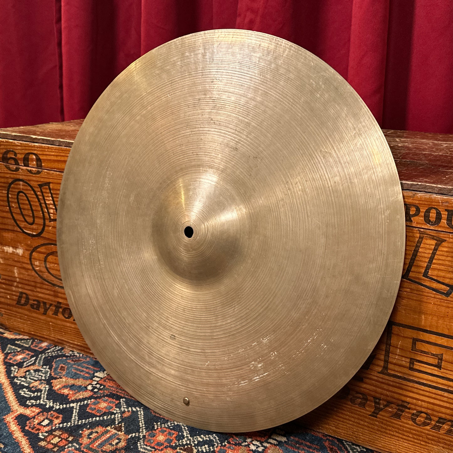 19" Zildjian A 1950s Small Stamp Medium-Light Ride Cymbal w/ 1 Rivet 1908g *Video Demo*
