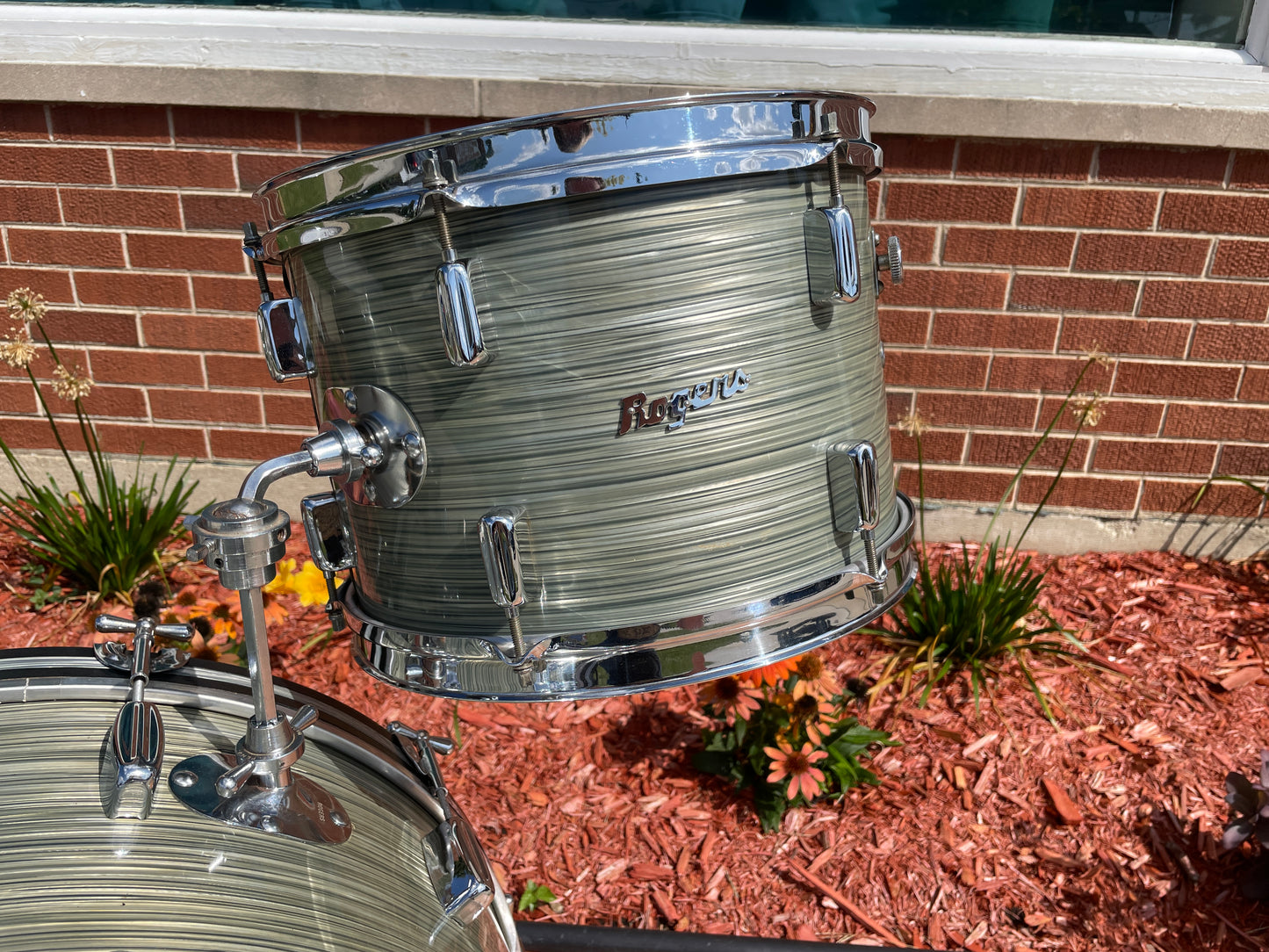 1960s Rogers Holiday Buddy Rich Celebrity Drum Set Steel Gray Ripple Pearl 22/13/16 Cleveland