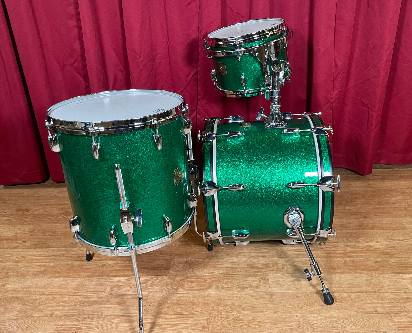 Gretsch USA Custom Bop Drum Set Green Sparkle 18/12/14