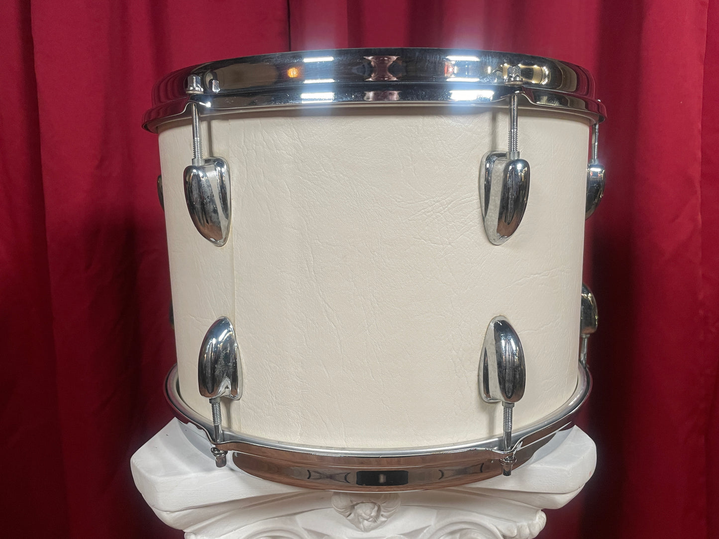 1975 Slingerland Sound King 9x13 Tom Classic White Cordova Leatherette Wrap 13x9