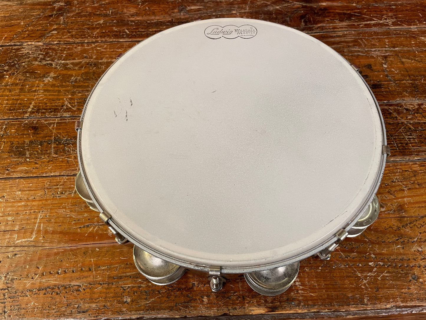 Vintage Ludwig 10" Bronze Double Row Tunable Tambourine No. 98A 1960s/1970s