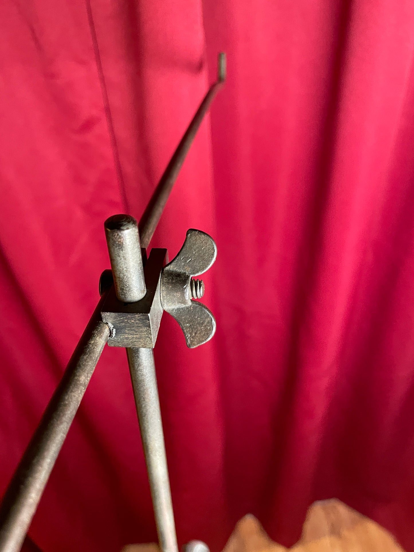 1920s Ludwig No. 476 Upright Crash Cymbal Holder Hoop Mounted Cymbal Arm