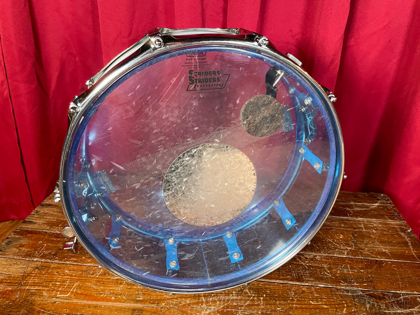 1970s Ludwig 5x14 Blue Vistalite Snare Drum