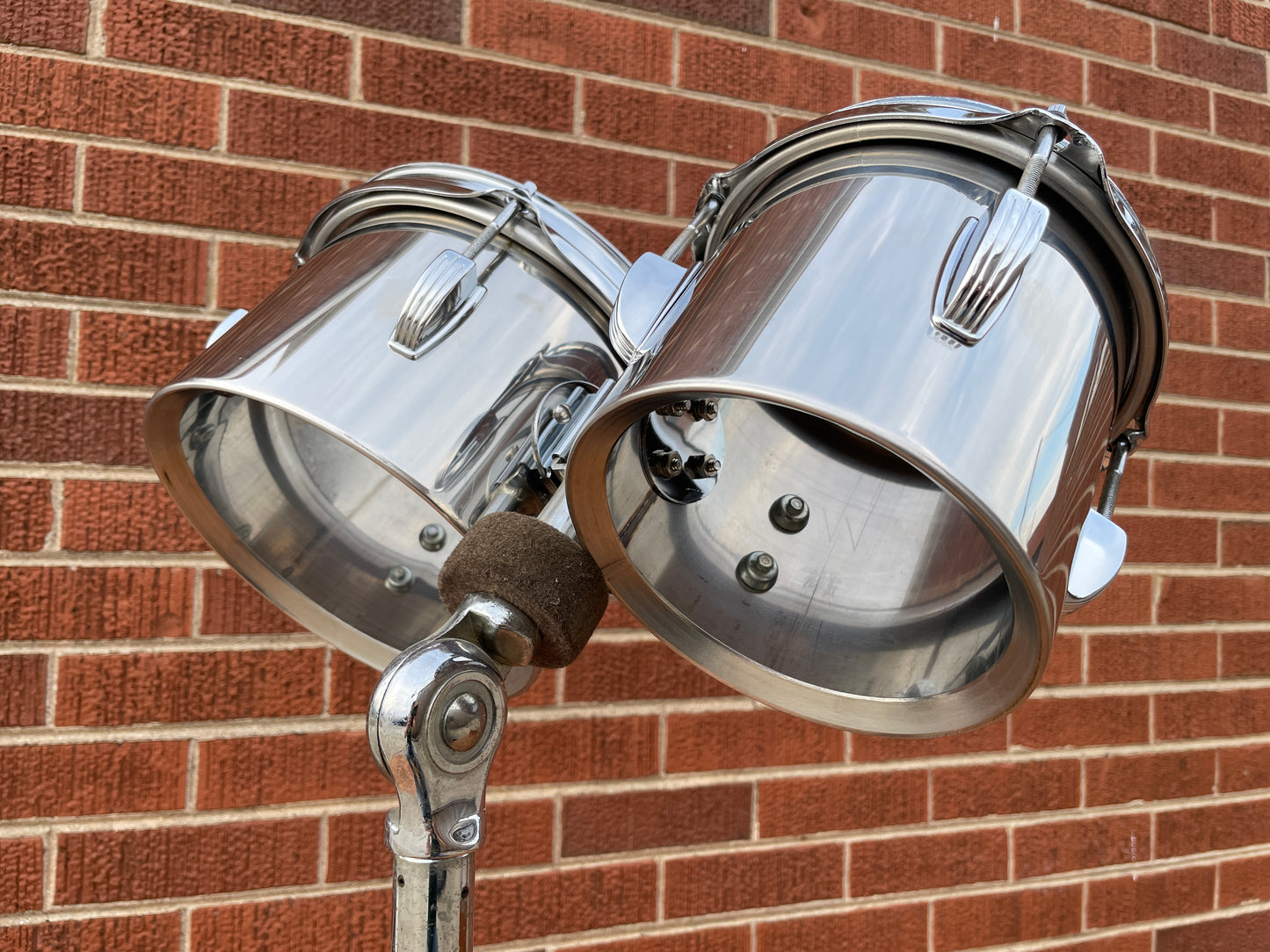 1970s Ludwig 6 & 8 Stainless Steel Melodic Concert Tom Set