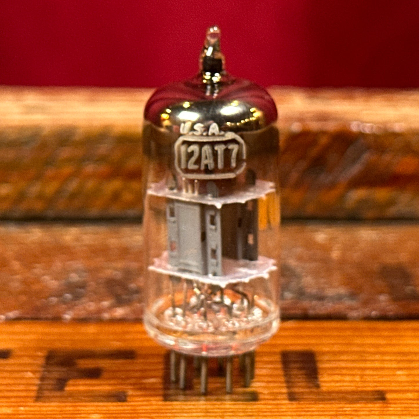 Vintage RCA 12AT7 Preamp Tube Grey Plate ECC81 Valve Halo Getter NOS #251