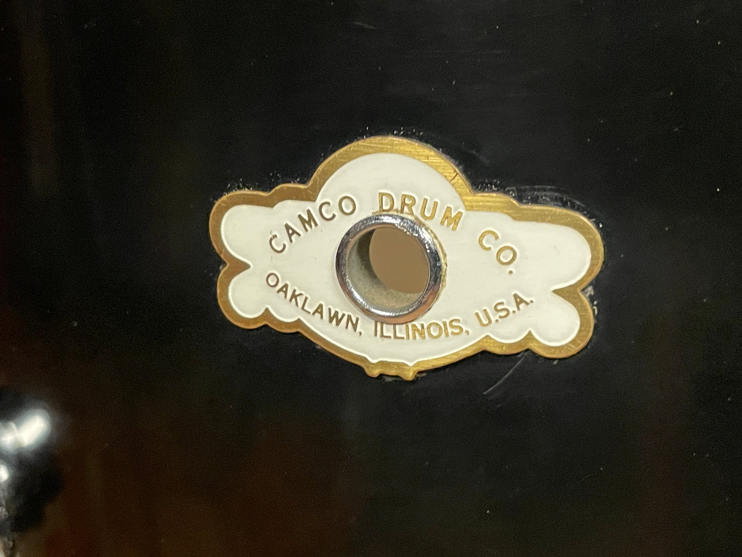 Vintage Camco Aristocrat 9x13 Tom Drum Black Wrap Oaklawn